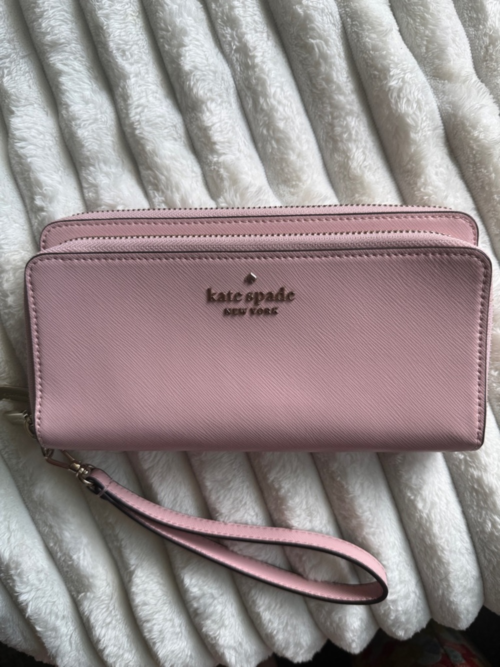 Kate Spade Pink Saffiano Leather Wristlet